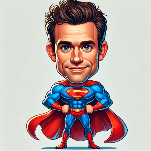 Смешной шарж на мужчину к 1 апреля