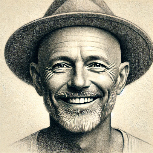 Крупный план мужского портрета карандашом с детальной проработкой глаз и выражения лица