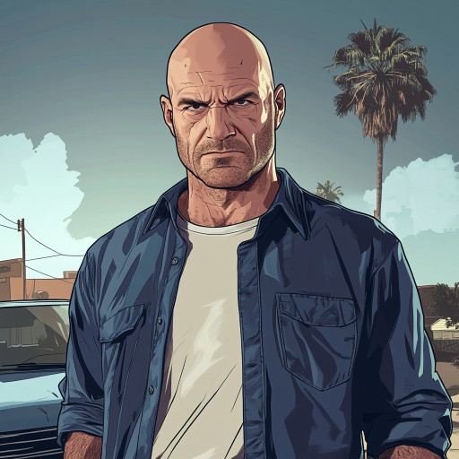 Примеры удачных портретов в стиле GTA с разным настроением и стилистикой