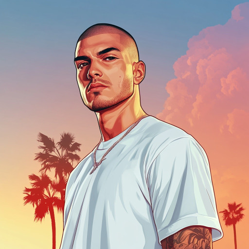 Примеры удачных портретов в стиле GTA с разным настроением и стилистикой