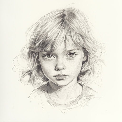 Изящный женский портрет, выполненный карандашом с мягкими линиями, передающими красоту и утонченность черт лица