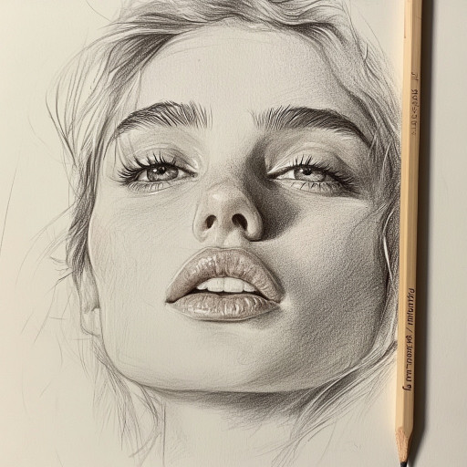 Примеры оформления и использования женских портретов карандашом в интерьере и в качестве подарка