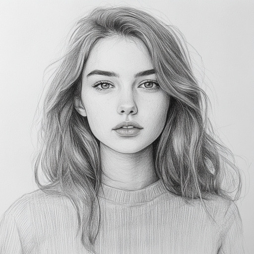 Коллекция женских портретов карандашом в различных стилях: от романтического до классического академического