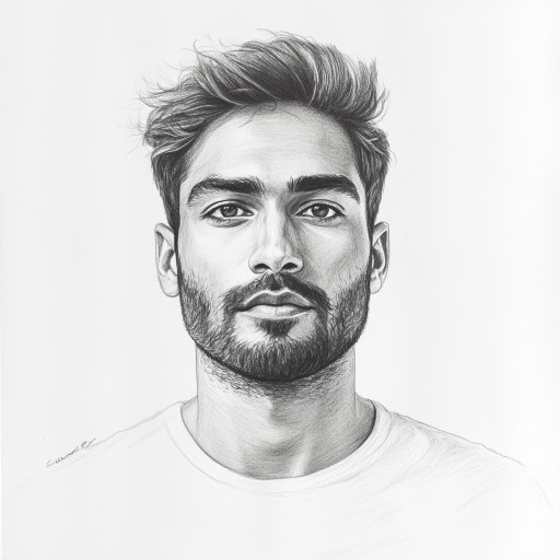 Мужской портрет карандашом