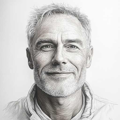 Варианты портретов карандашом мужчин разных возрастов в различных художественных стилях