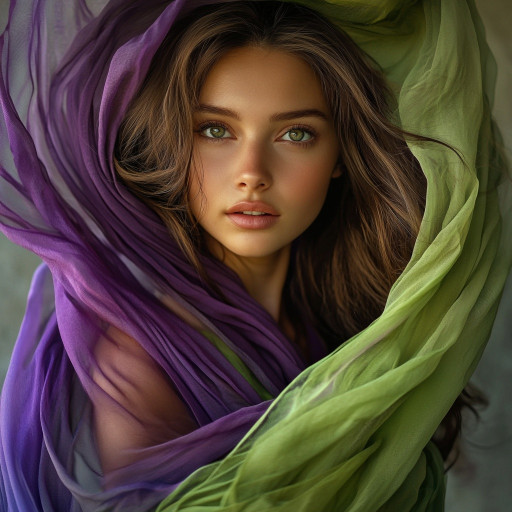 Коллекция разнообразных стилей кинематографических портретов с различными цветовыми решениями и художественными эффектами