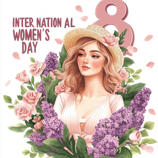 Открытка по фото к 8 марта