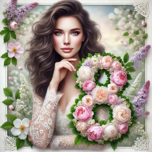 Открытка по фото к 8 марта