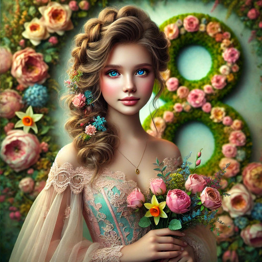 Варианты стилизованных ИИ-портретов для девочек разного возраста