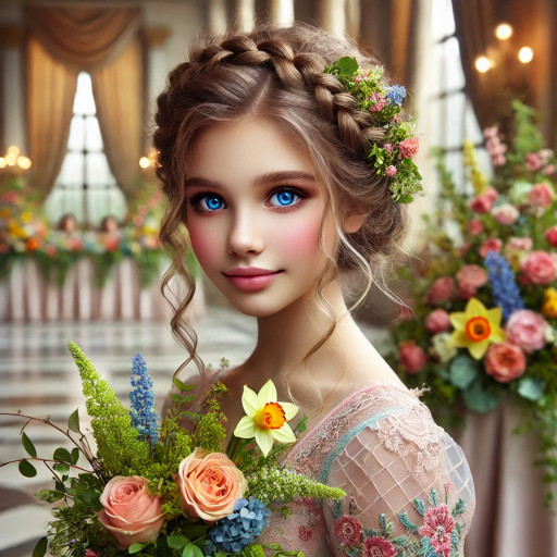 Варианты стилизованных ИИ-портретов для девочек разного возраста