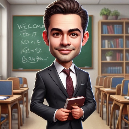 Художественный ИИ-портрет учителя в подарок