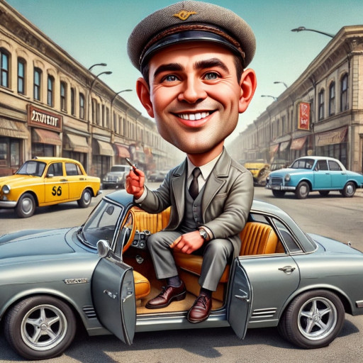 коллекция шаржей таксистов в разных художественных стилях