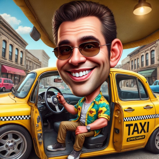 Шарж таксиста