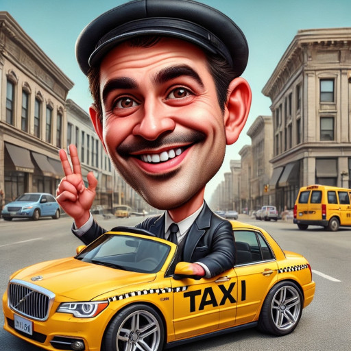 Шарж таксиста