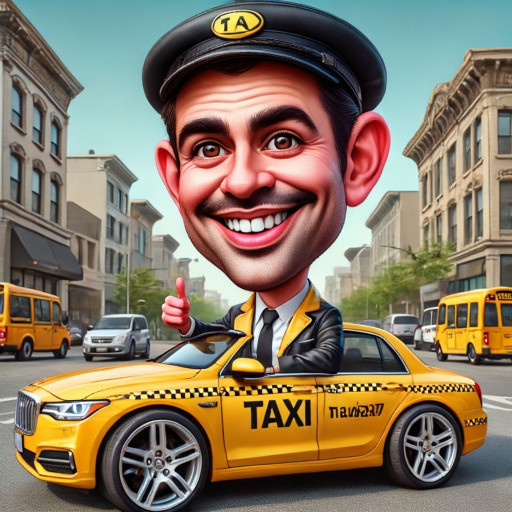 Шарж таксиста