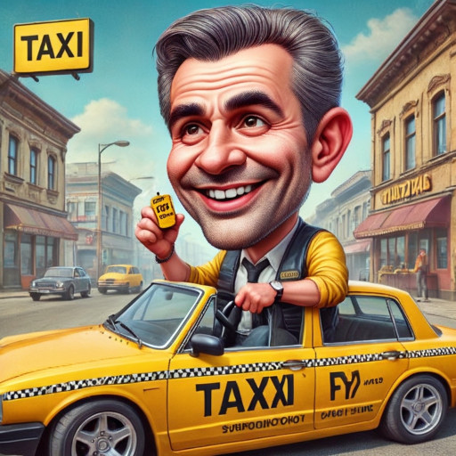 Шарж таксиста