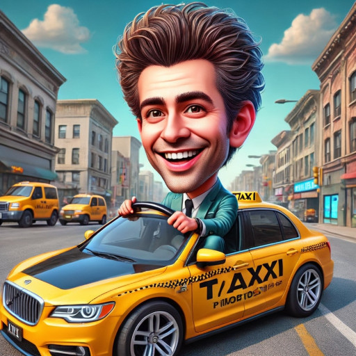 коллекция шаржей таксистов в разных художественных стилях