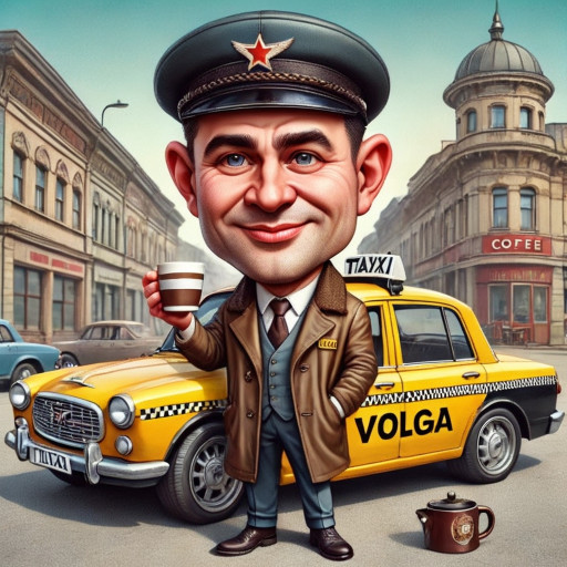 Шарж таксиста