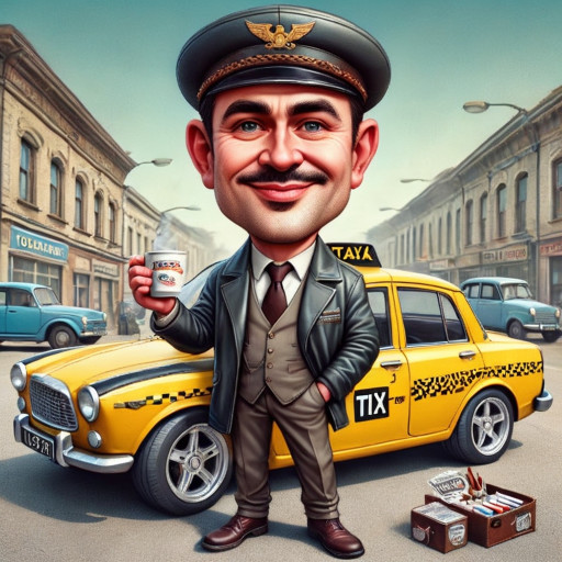 Шарж таксиста