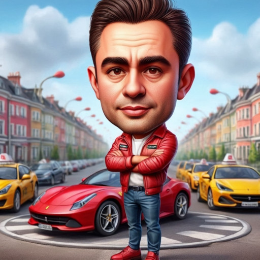 коллекция шаржей таксистов в разных художественных стилях