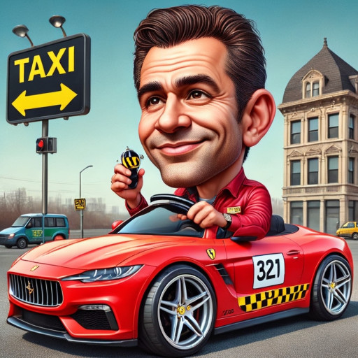 Шарж таксиста