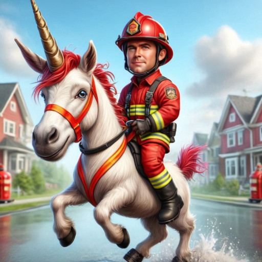 Шарж пожарника