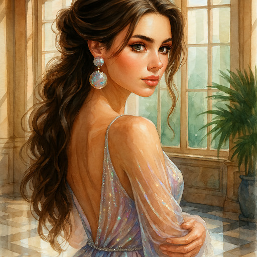 Процесс преобразования фотографии в акварельный портрет