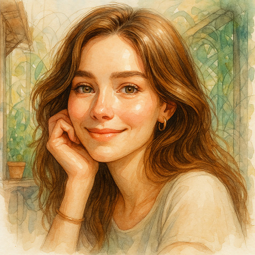 Процесс преобразования фотографии в акварельный портрет