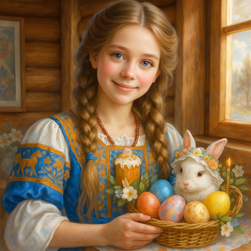 Процесс создания пасхального ИИ-портрета на платформе SnapStick