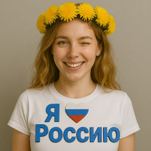 Процесс создания ИИ шаржа ко Дню России