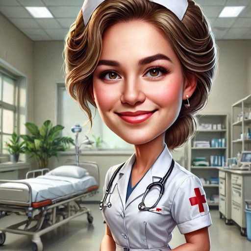 шарж врача созданный нейросетью на день медика