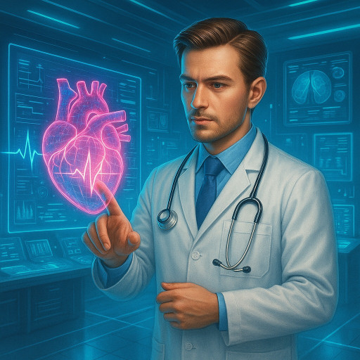 коллаж шаржей медицинских работников созданных ИИ