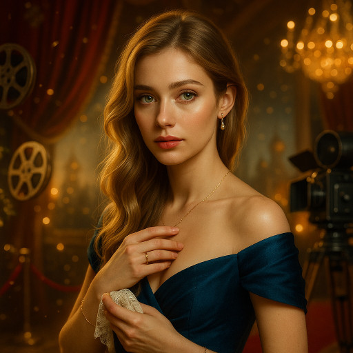 ИИ шарж в стиле советского кино с элементами классических фильмов