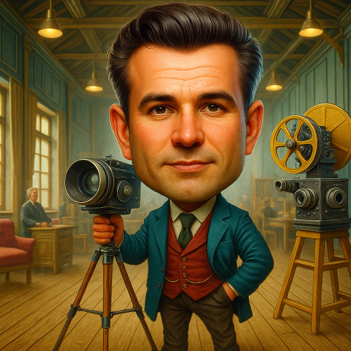 процесс создания ИИ шаржа в стиле российского кино пошагово