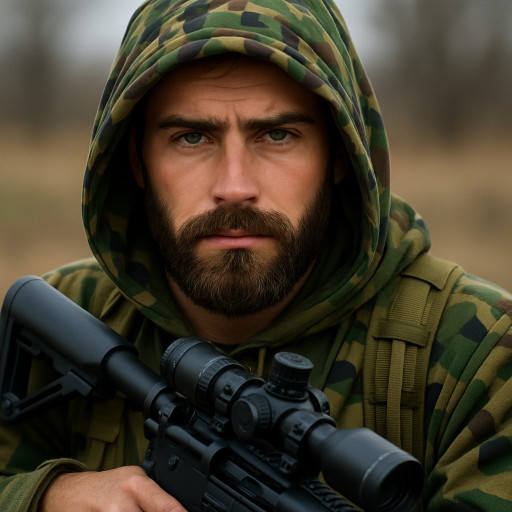 Героический ИИ-портрет военнослужащего СВО в форме