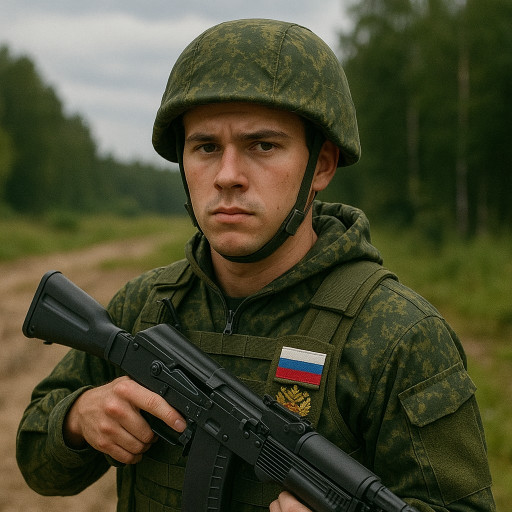 Памятный военный портрет сгенерированный искусственным интеллектом