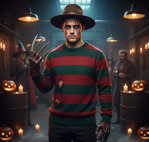 Зомби портрет созданный искусственным интеллектом на Хэллоуин