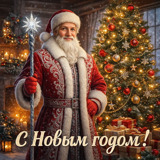 Создание новогоднего портрета по фото с помощью ИИ