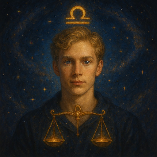 шарж со знаком зодиака и астрологическими символами