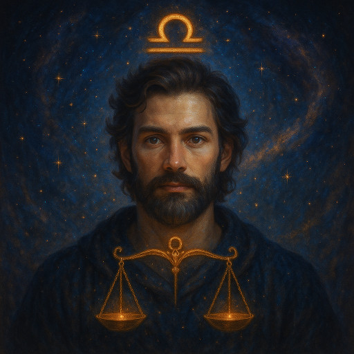 шарж со знаком зодиака и астрологическими символами