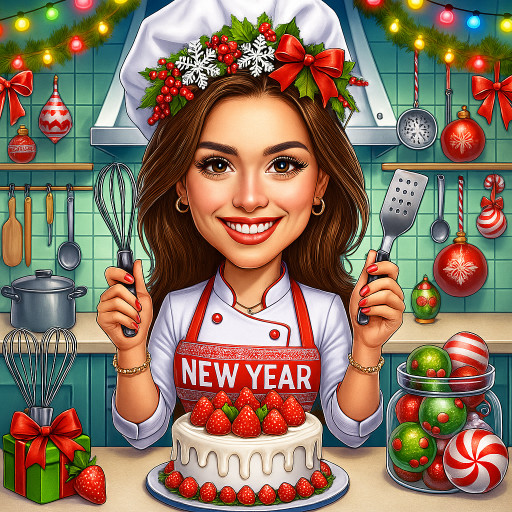 Весёлые новогодние шаржи и карикатуры по фото