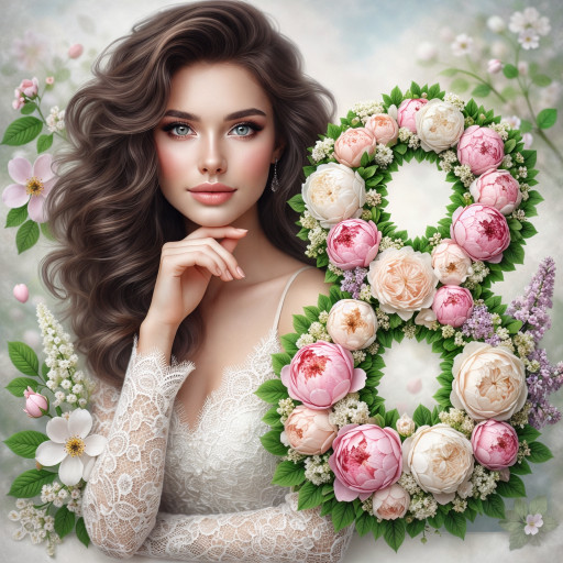 Шаржи и портреты по фото к 8 марта 