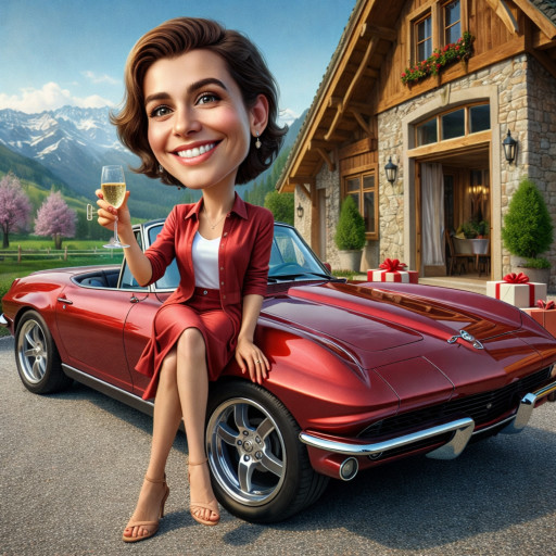 Шаржи и портреты по фото к 8 марта 