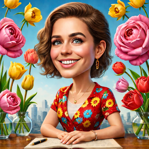 Шаржи и портреты по фото к 8 марта 