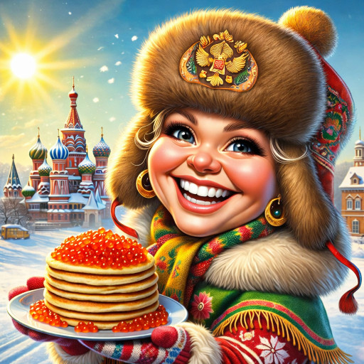 Портреты и шаржи на масленицу