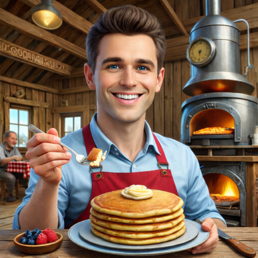 Различные товары с масленичными ИИ-портретами - кружки, футболки, холсты