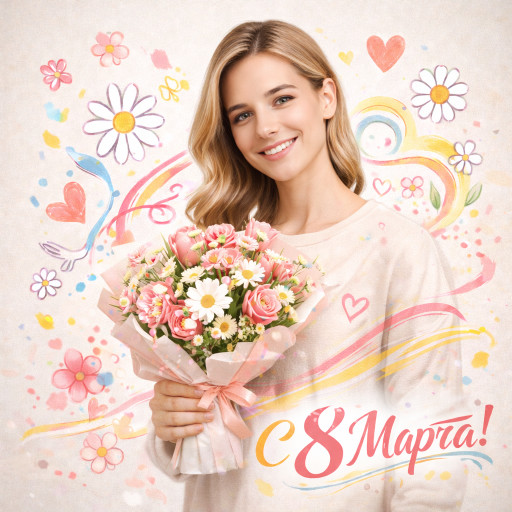 Шаржи и портреты по фото к 8 марта 