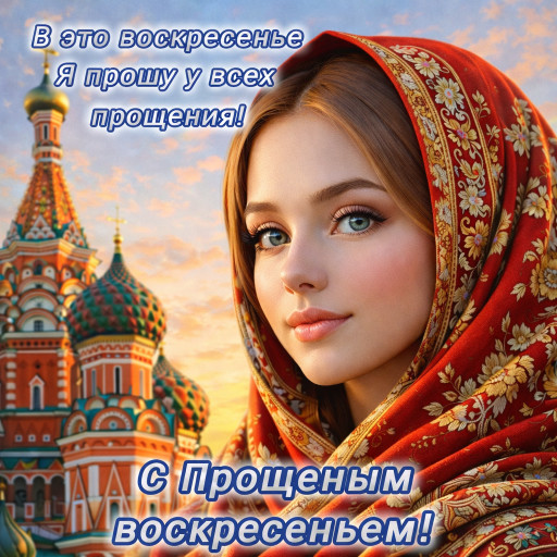 Яркий шарж на масленицу с блинами и народными гуляниями