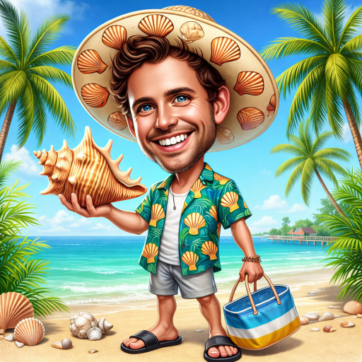 Процесс создания шаржа для мужчины на 1 апреля