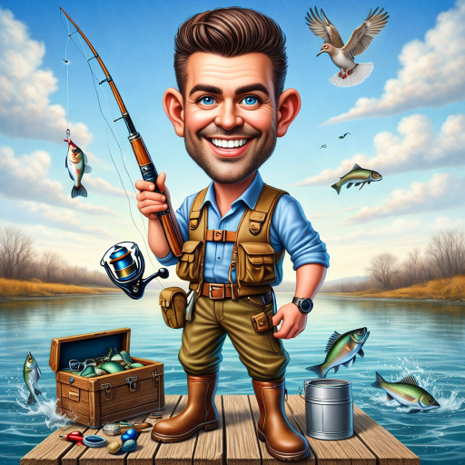 Шарж на охотников и рыбаков